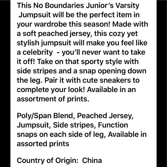No Boundaries Juniors yummy strapless jumpsuit - Picture 9 of 9